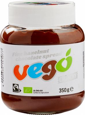 VEGO chocoladespread hazelnoot crunchy 350 gram