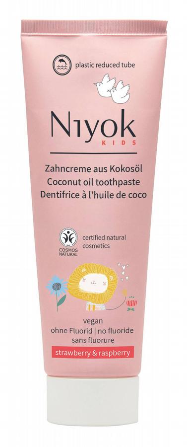 coconut oil toothpaste kids strawberry rasperry 75 ml