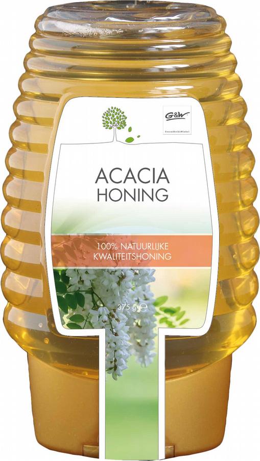 Acacia honing knijpfles 375g 375 gram