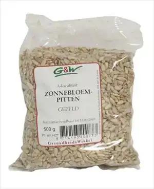 G&W Zonnebloempitten gepeld 500 gram