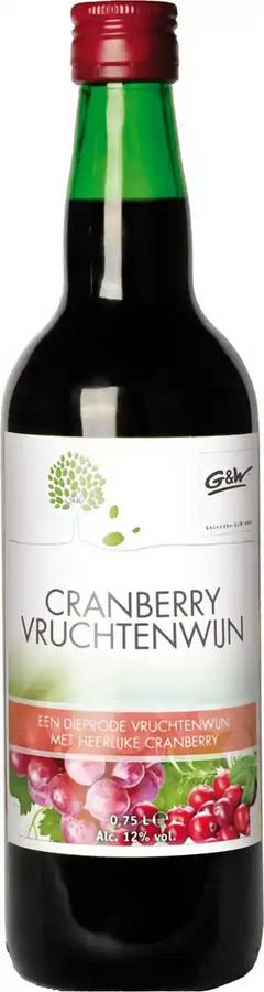 Kruiden cranberry wijn 750 ml