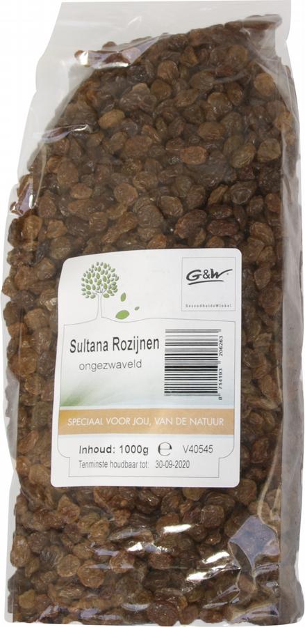 Sultana rozijnen ongezwaveld 1000gr