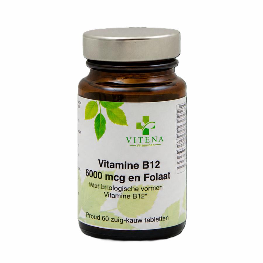 vitamine b12 6000 mcg & folaat smelt-kauw tabletten