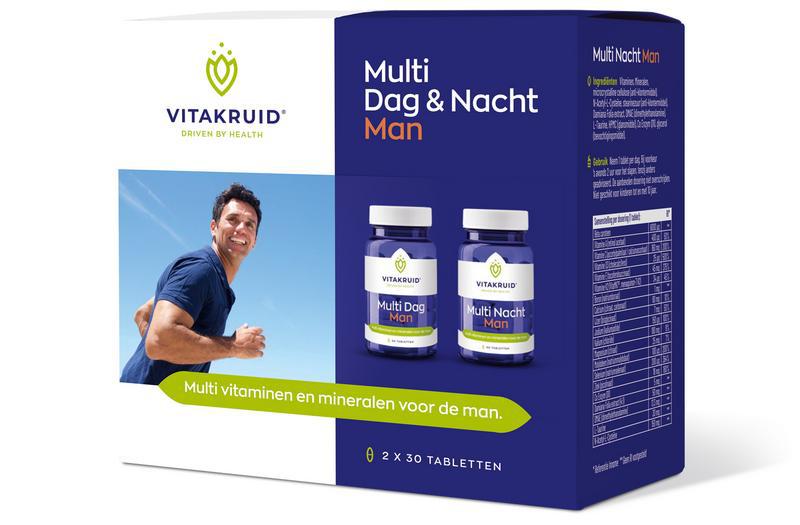 Vitakruid Multi Dag & Nacht Man 100% Vegan 2 x 30