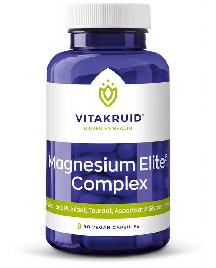 Vitakruid Magnesium elite5 complex oa aspartaat & pidolaat