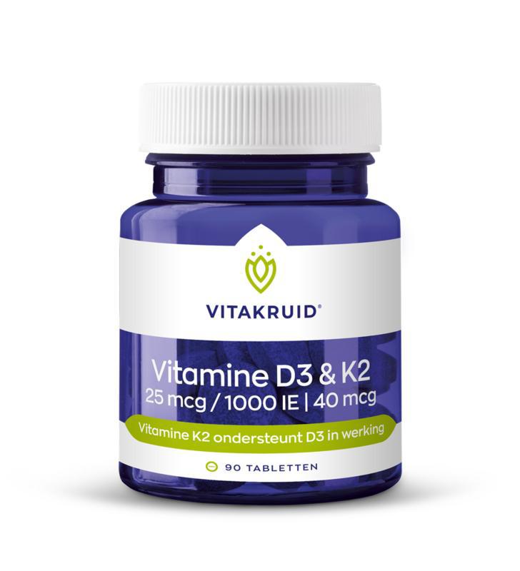 Vitakruid Vitamine D3 25mcg & K2 40mcg (menaq7)