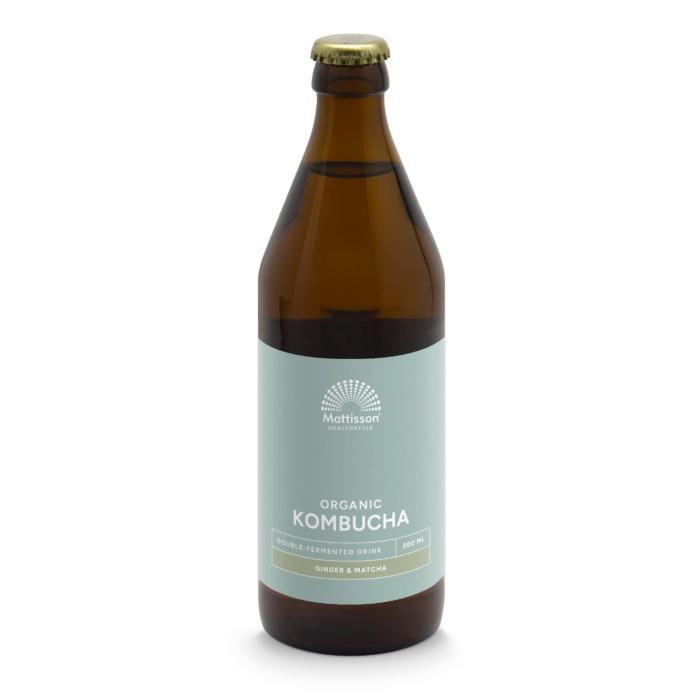 Kombucha ginger & matcha double fermented bio