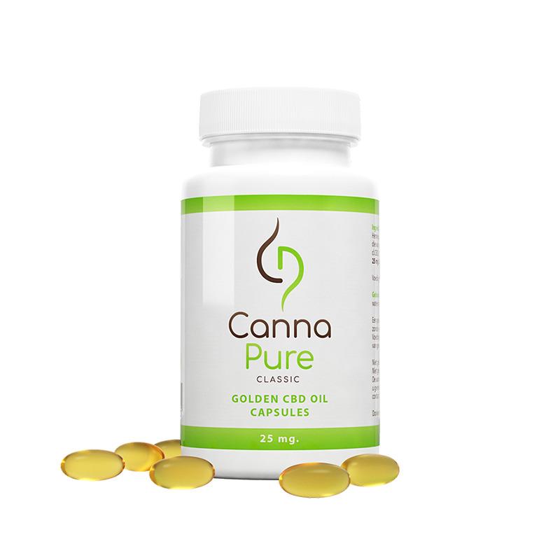 canna pure golden cdb oil capsules 25 mg