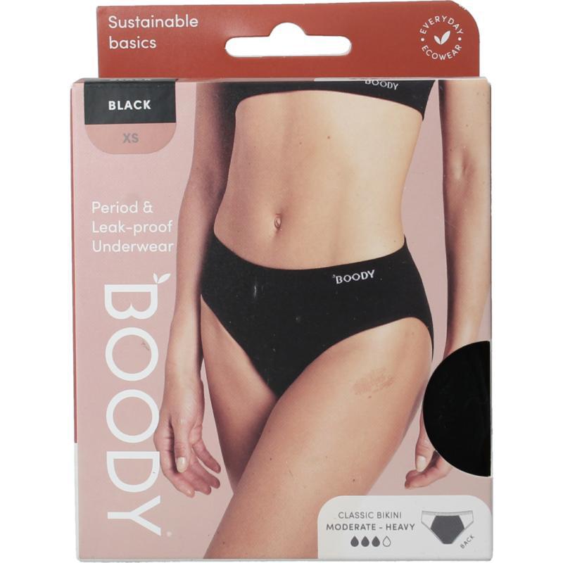 Menstruatieondergoed bikinislip zw norm/hevig XS