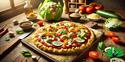Gezonde en lekkere pizza met bloemkoolbodem