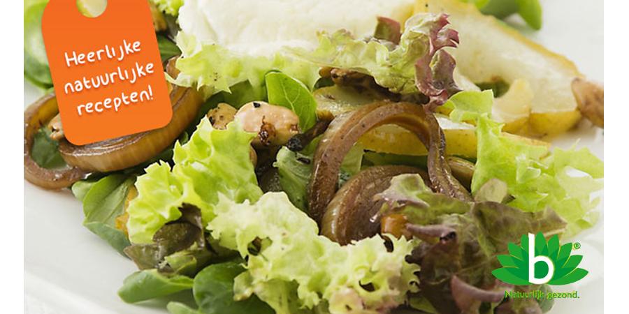 Herfstsalade met gekonfijte uien