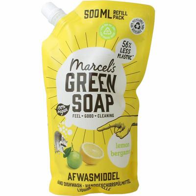 Marcel's Green Soap Afwasmiddel lemon & bergamot navulling