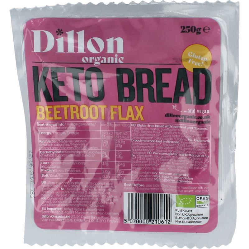 Keto brood beetroot flax seeds bio demeter