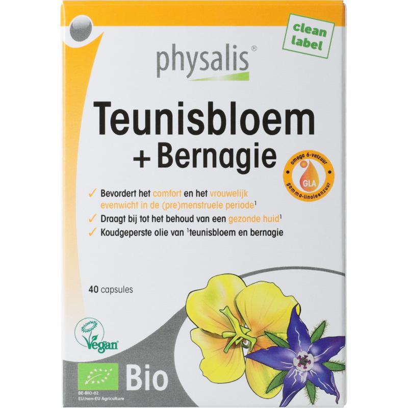 Physalis Teunisbloem + Bernagie 40 caps BIO
