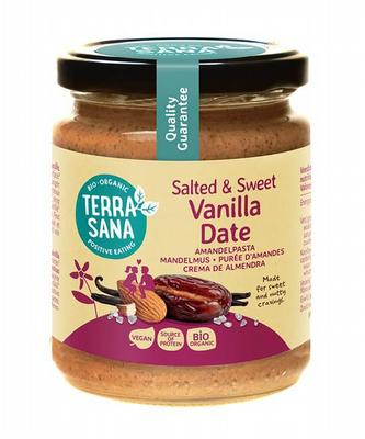 TerraSana Amandelpasta salted & sweet vanille dadel