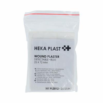 Heka Pleisters blauw detecteerbaar 72 x 25mm