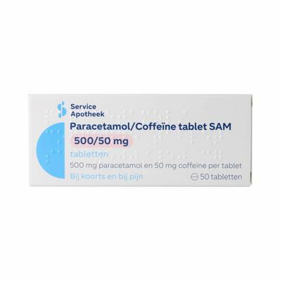Merkloos paracetamol/coffeine 500/50mg 50tb