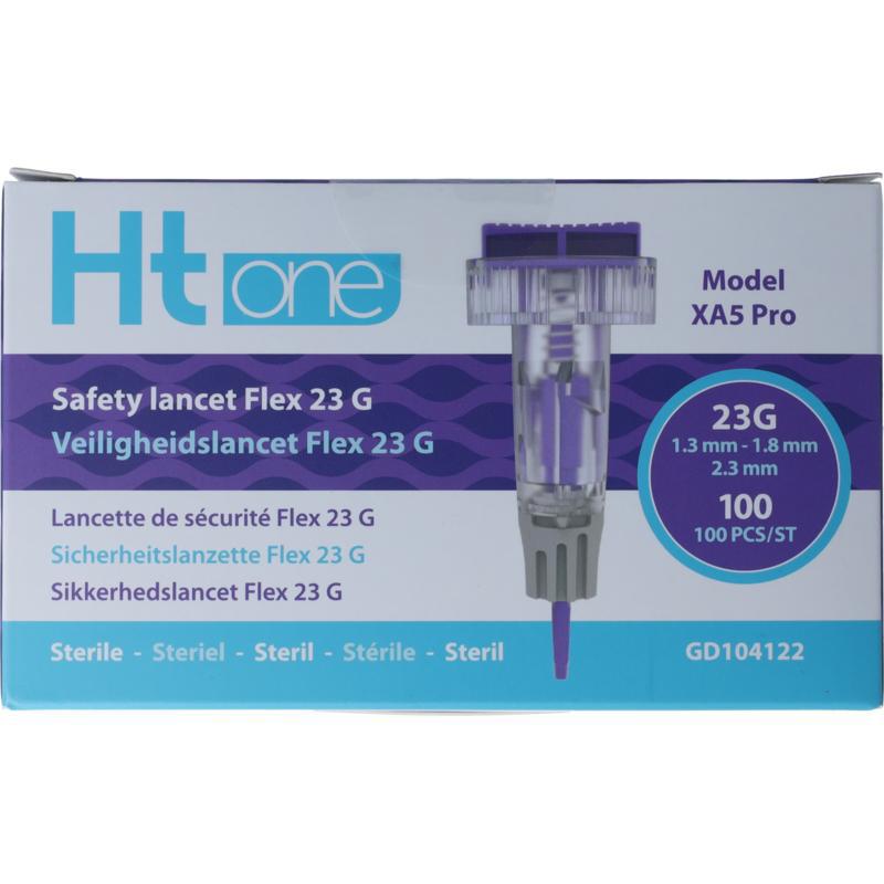 Ht One Veiligheidslancet Flex 23G (1.3/1.8/2.3mm)