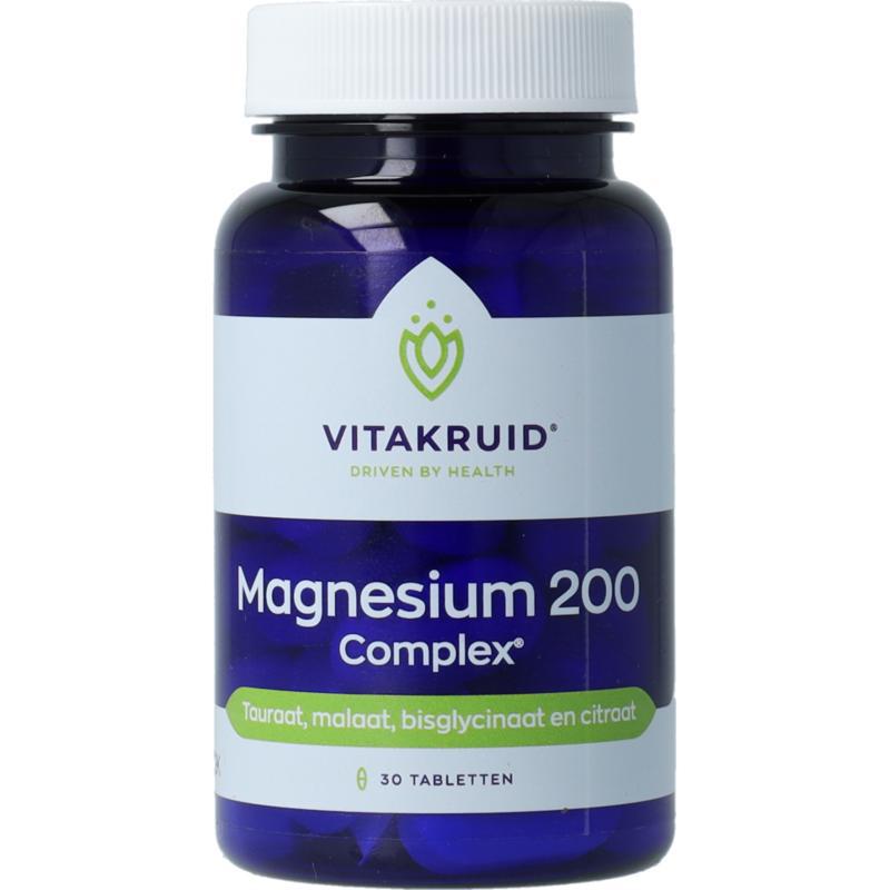 Vitakruid Magnesium 200 Complex Tauraat Malaat Bisglycinaat