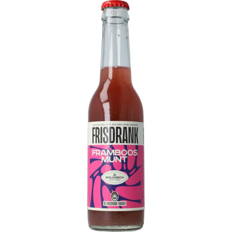 Koolzuurhoudende frisdrank framboos munt bio