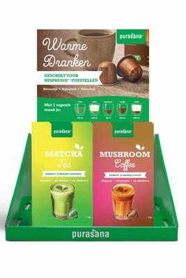 Purasana Display Hot Drinks Nespresso capsules gevuld