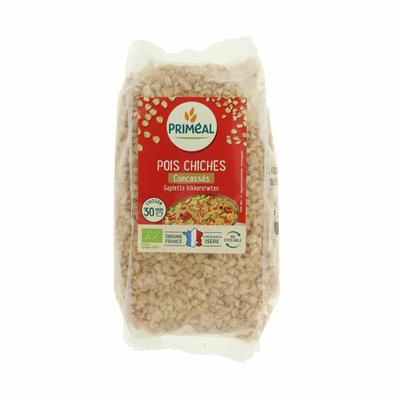 Merkloos op op geplette kikkererwt bio 500gr