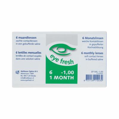 Eyefresh Eye Fresh maandlenzen 6-pack -1.00