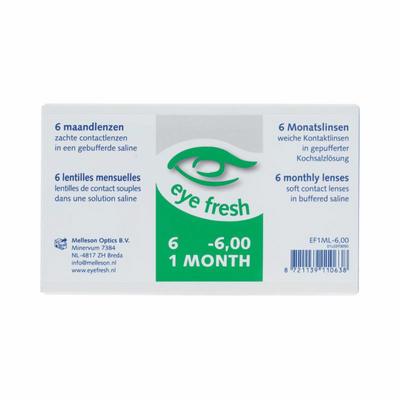 Eyefresh Eye Fresh maandlenzen 6-pack -6.00
