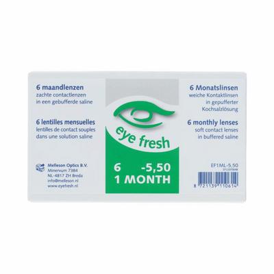 Eyefresh Eye Fresh maandlenzen 6-pack -5.50