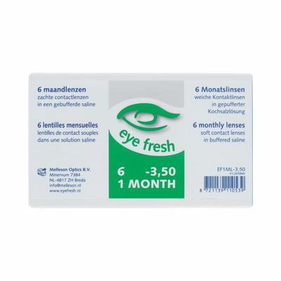 Eyefresh Eye Fresh maandlenzen 6-pack -3.50