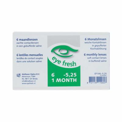 Eyefresh Eye Fresh maandlenzen 6-pack -5.25