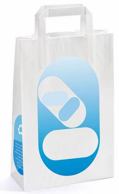 Brocacef Draagtas papier 450x170x430mm Recycled wit