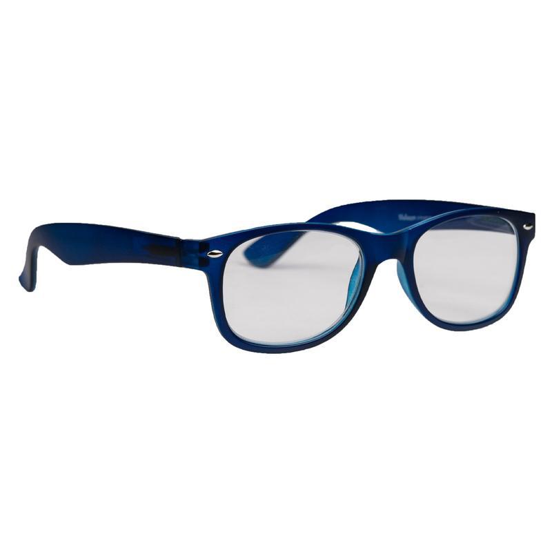 Leesbril wayfarer mat blauw +2.00