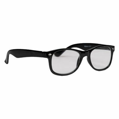 Melleson Leesbril wayfarer glans zwart +1.50