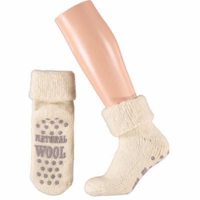 Apollo Slofsok anti slip unisex grijs/beige maat 39-42