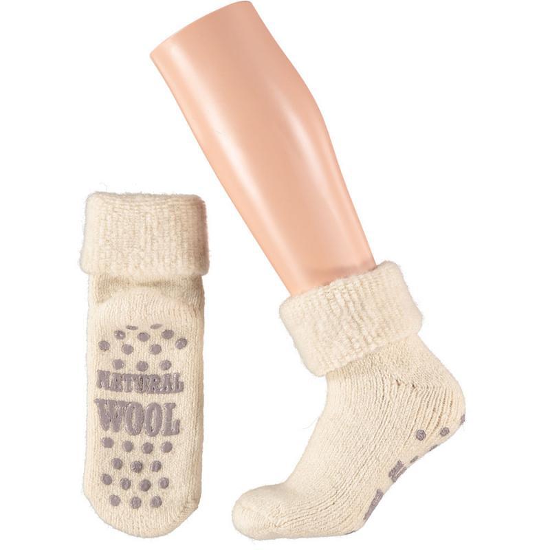 Slofsok anti slip unisex grijs/beige maat 39-42