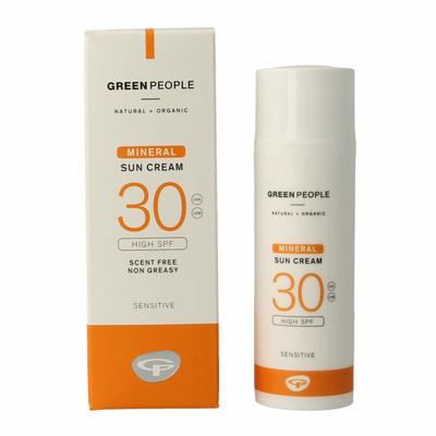 Green People Suncream scent free mineral SPF30