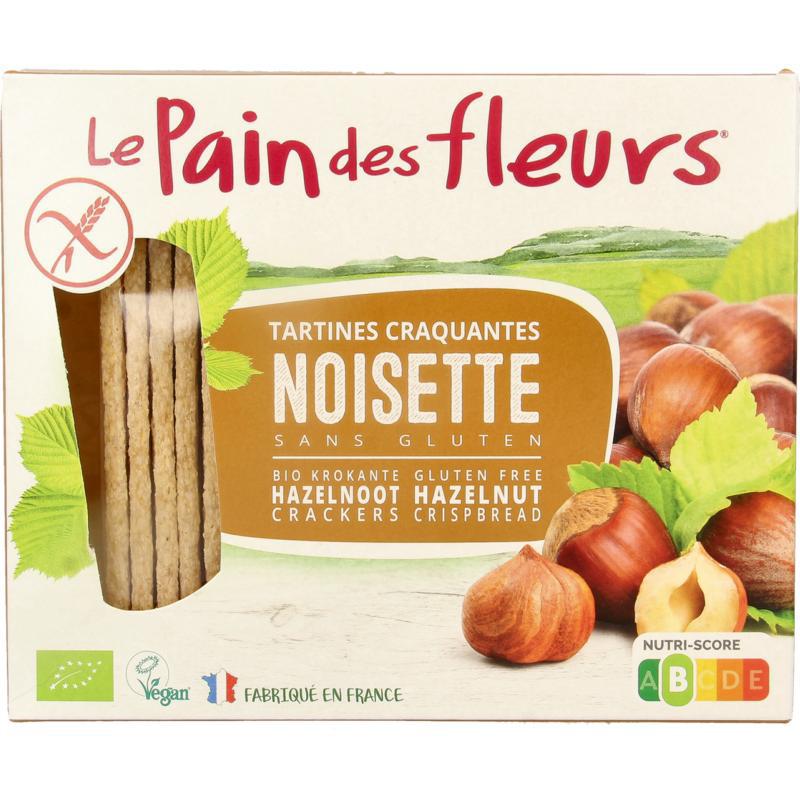 Krokante crackers hazelnoot glutenvrij bio