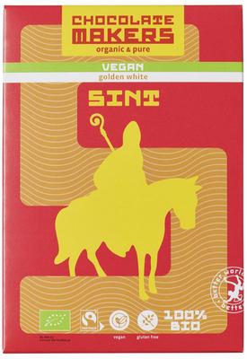 Chocolatemakers Sint letter golden white bio