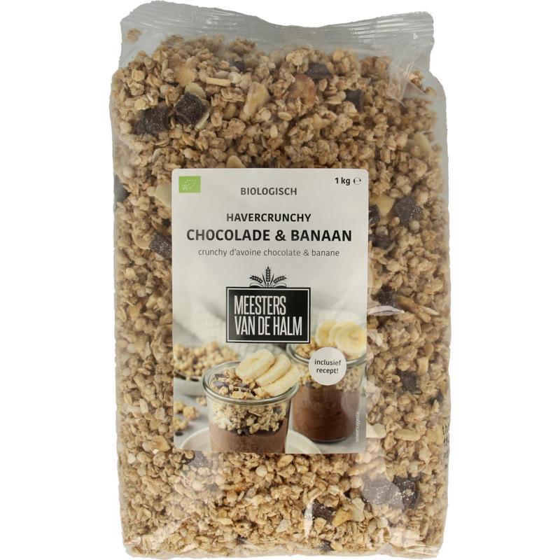 Crunchy havergranola chocolade/banaan bio