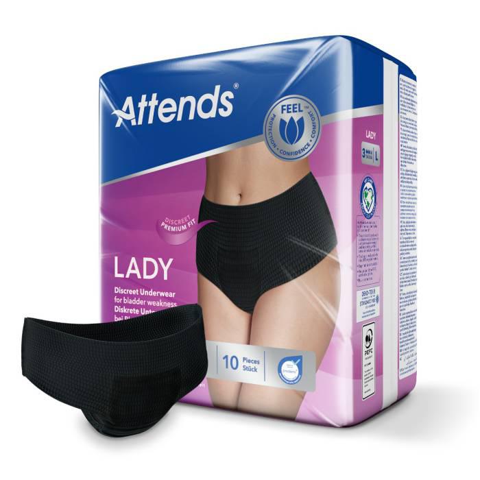 Lady discreet underwear zwart 3L