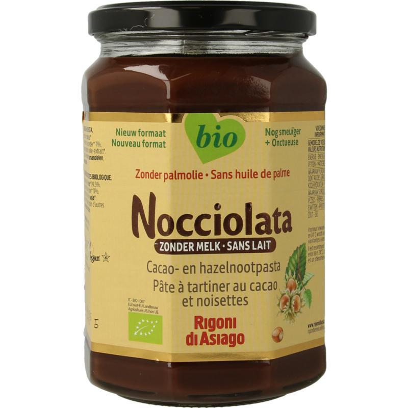 Hazelnootpasta zonder melk bio