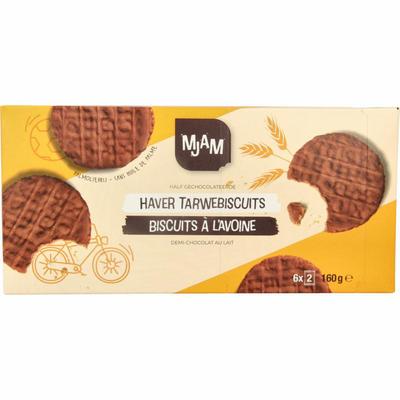 Mjam Biscuit haver tarwe melkchocolade bio
