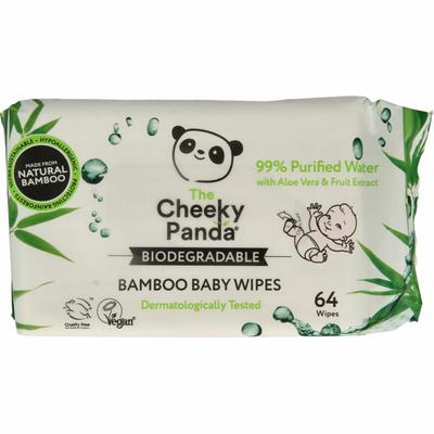 THE CHEEKY PANDA Bamboe bio-afbreekbare babydoekjes