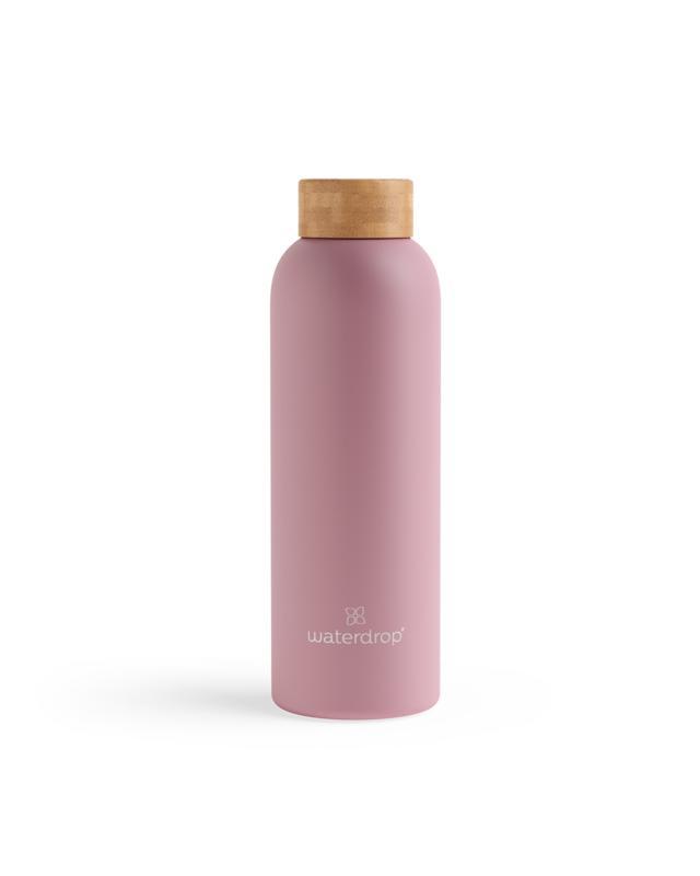 Roestvrijstalen drinkfles pastel pink matt 600ml