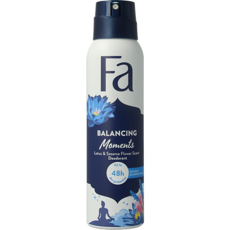 Deodorant spray balancing moments