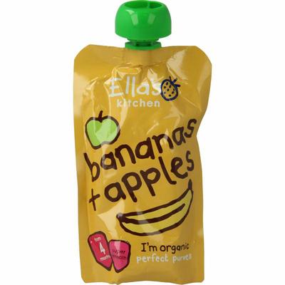 Ella's Kitchen Bananas & apples 4 maand knijpzak bio