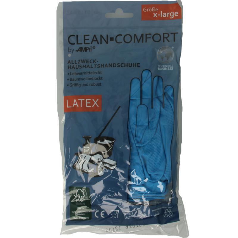 Huishoudhandschoen blauw maat XL