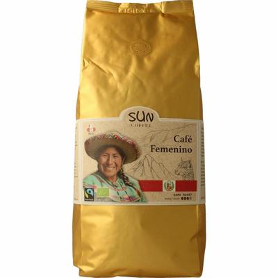 SUN Coffee Cafe femenino bonen dark roast bio