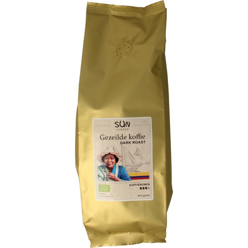 Gezeilde koffiebonen dark roast bio